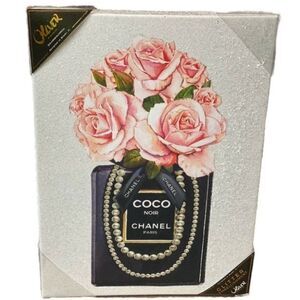 Oliver Gal Designer Canvas Rose Floral Pearl Glitter‎ Perfume Art Fashion Pink
